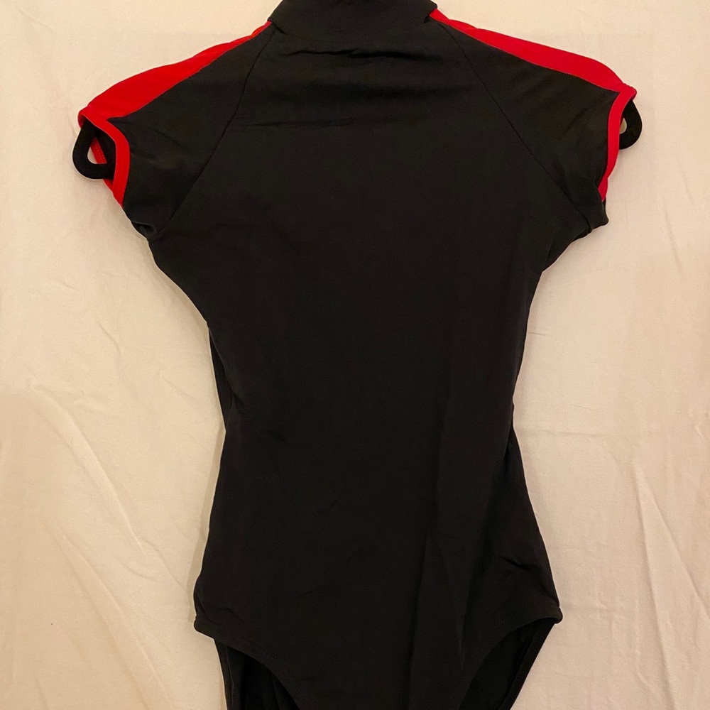 Black mock neck leotard/bodysuit